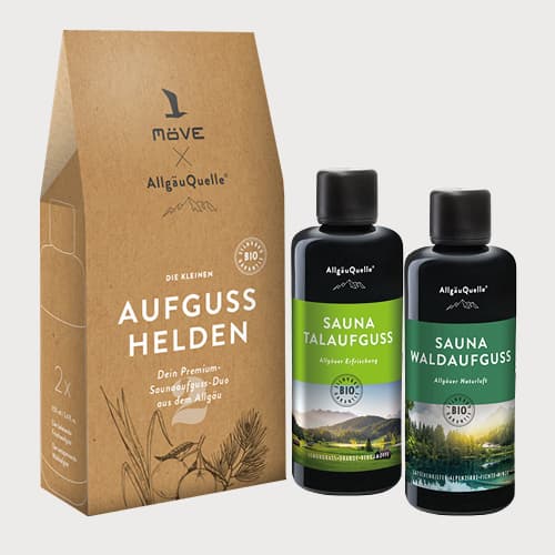 Die kleinen Aufguss Helden Geschenkset Möve X AllgäuQuelle